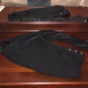 Nubby Black Sweater Ralph Lauren Jeans Co
